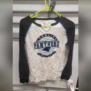 NFL Carolina Panthers Kids Long Sleeve Shirt - Black and White